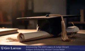 Judge Edward Rodgers scholarship announcement